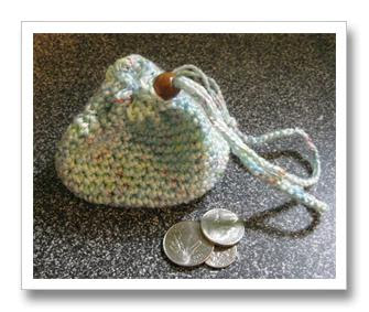 ... Crochet change purse pattern, tutorial and Facts about the color blue