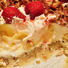 Strawberry & Banana Ice Box Pie