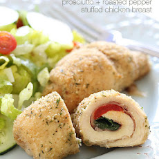 Roasted Red Pepper and Prosciutto Stuffed Chicken