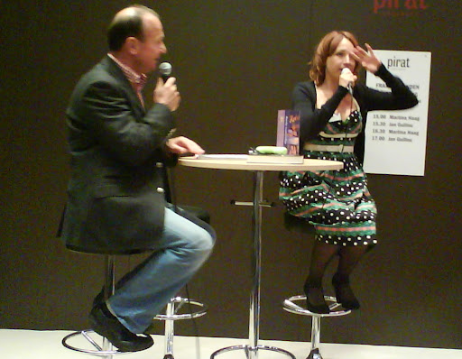 Martina Haag gets interviewd