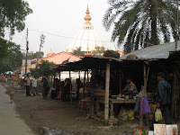 Mayapur - Prabhupadas Samadhi in the background.