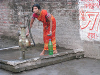 Local lady collecting water