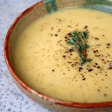 Potato Leek Hummus Soup