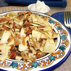 Cabbage Noodles With Crispy Bacon