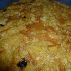 Mango Coconut Bread Pudding With Rum Sauce