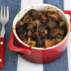 Mushroom Bread Pudding