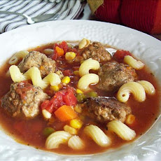 Lotsa Veggies Meatball Soup (Crock Pot)