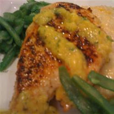 Coriander Chicken with Mango Salsa