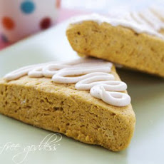 Gluten-Free Pumpkin Scones with Maple Nutmeg Icing