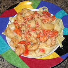Yogurt Shrimp Fettuccine