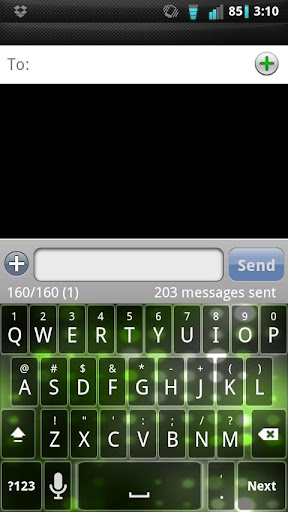 Green Lights Keyboard Skin