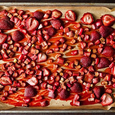 Roasted Rhubarb and Strawberries