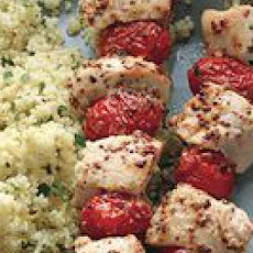 Rosemary Chicken Kebabs and Lemony Couscous