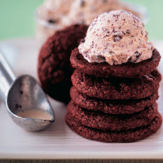Fudge Cookie and Mint Chip Ice Cream Sandwiches