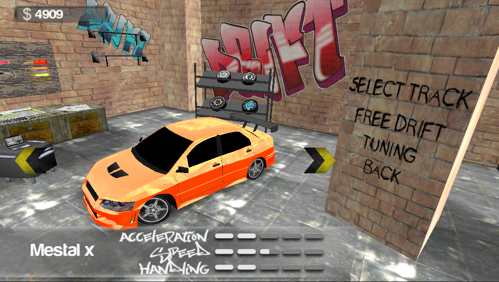 Android application Tires Drift screenshort