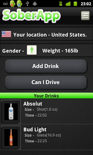 SoberApp - Alcohol Calculator