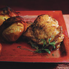 Baked Chicken and Bacon-Wrapped Lady Apples