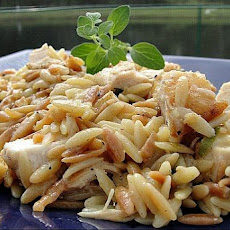 Lemony Chicken and Scallion Orzo, Risotto-Style