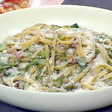 Fettuccine with Fresh Fava Beans and Pancetta