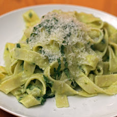 Tagliatelle with Basil and Egg Yolk