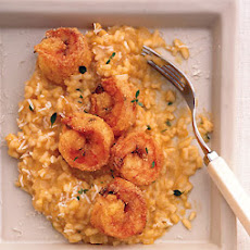 Fried Cornmeal Shrimp with Butternut Squash Risotto