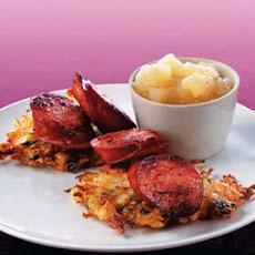 Fried Sauerkraut Cakes with Kielbasa