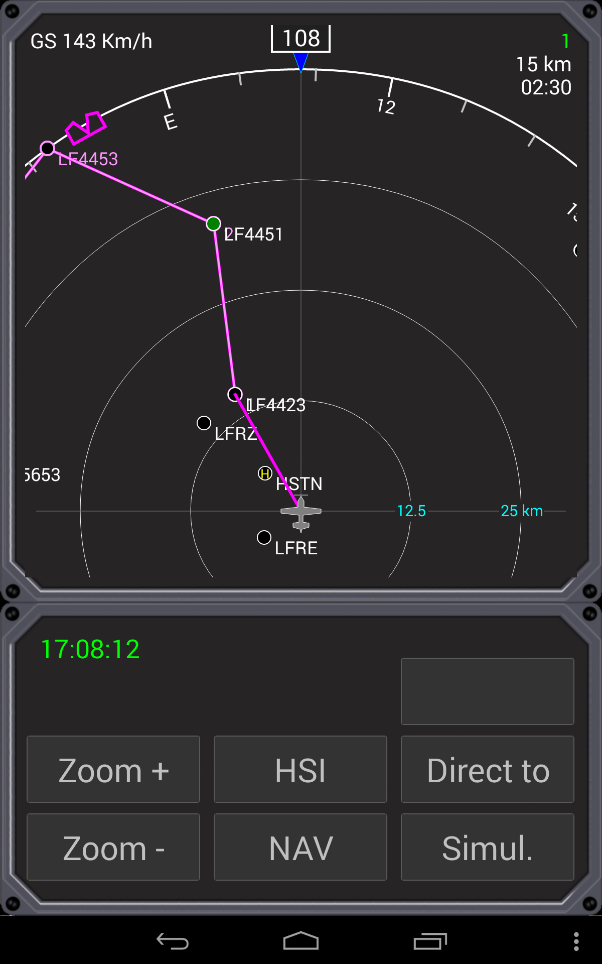 Android application Aero Nav Display screenshort