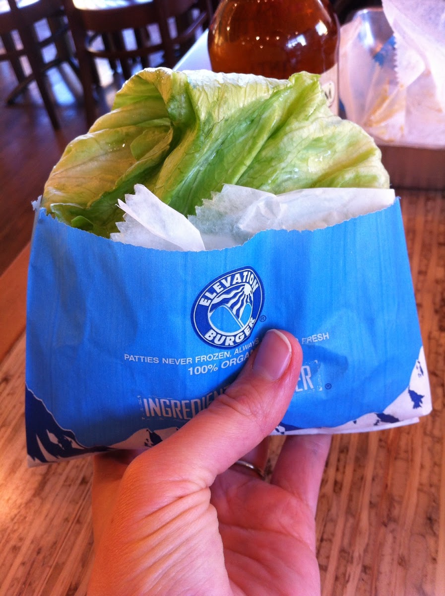 My burger wrapped  in lettuce for me :)