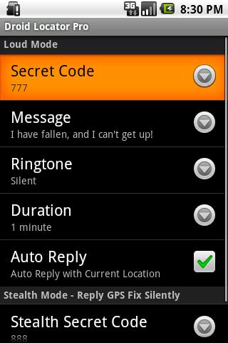 Droid Locator Pro