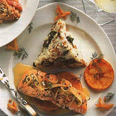 Roasted Salmon with Orange-Herb Sauce