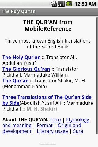 The Holy Qur'an