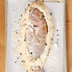 Sea Salt-Crusted Pink Snapper with Ice Wine Nage