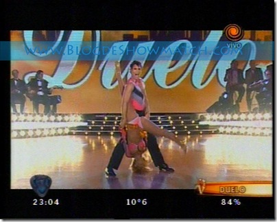 Sabrina Rojas en el duelo de Cha cha cha