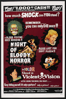 Night of Bloody Horror (1969, USA) movie poster