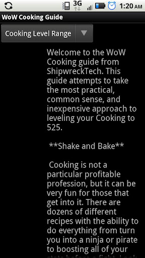 Wow Cooking Guide