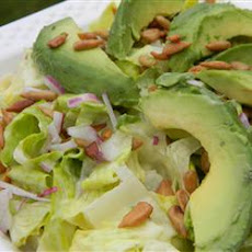 Lettuce, Avocado and Sunflower Seed Salad