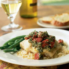 Broiled Red Snapper with Sicilian Tomato Pesto
