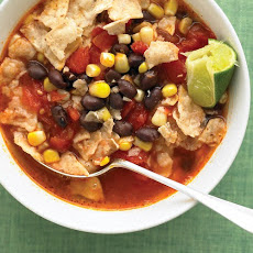 Tortilla Soup with Black Beans