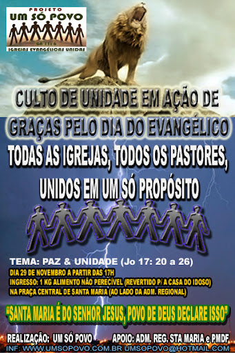 UM SÓ POVO Culto de Unidade