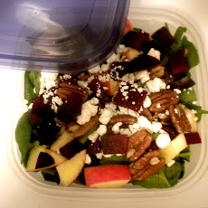 Roasted Beet and Spinach Salad with Goat Cheese