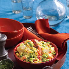 Seafood Paella with Edamame