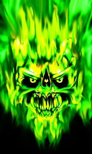 Green Monster skull 480x800