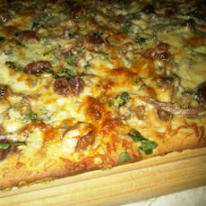 Walnut, Roasted Red Grape And Balsamic Onion Pizza With Sage Bachamel