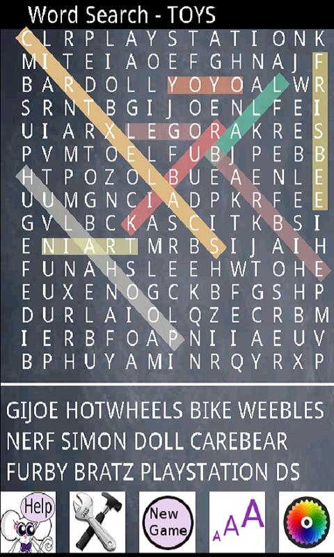 Android application Word Search Pro screenshort