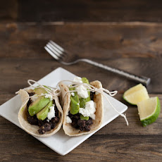 Spiced Black Bean, Grilled Avocado, and Goat Cheese Tacos