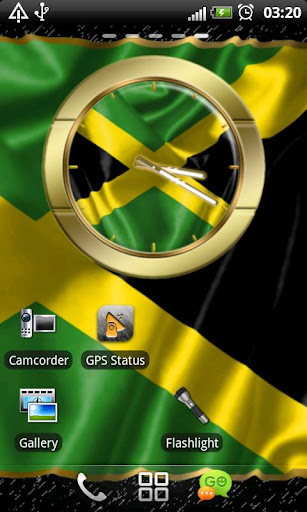 Jamaica flag clocks