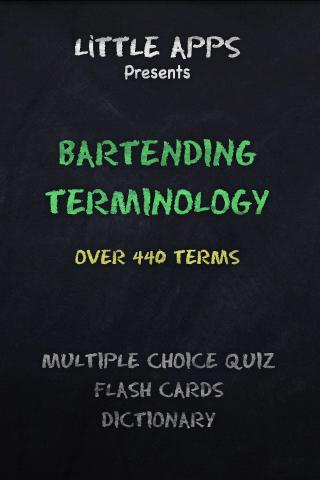 440 BARTENDER TERMINOLOGY QUIZ