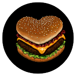 a ♥ shaped hamburger