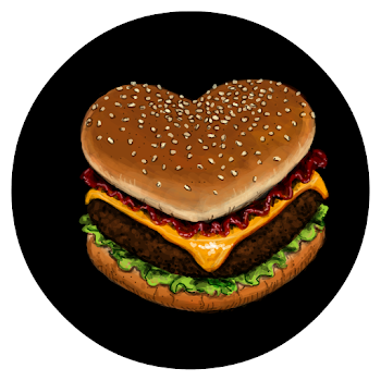 a ♥ shaped hamburger