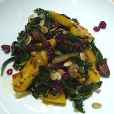 Warm Salad of Squash, Chestnuts and Collard Greens